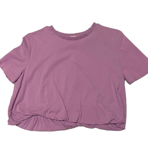 ZARA bubble tee purple blouse size Medium - Picture 2 of 5